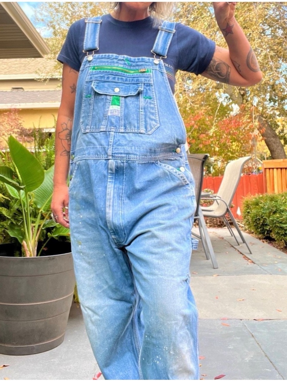 Liberty Vintage 90s Women’s Sz 30 Denim Bib Overalls Cotton Straight Leg
